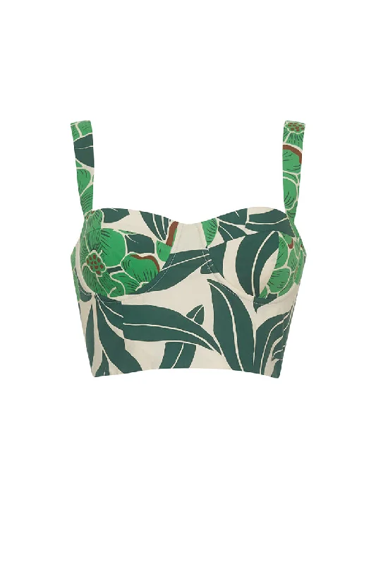 Claudine Top in Palm Beach Green