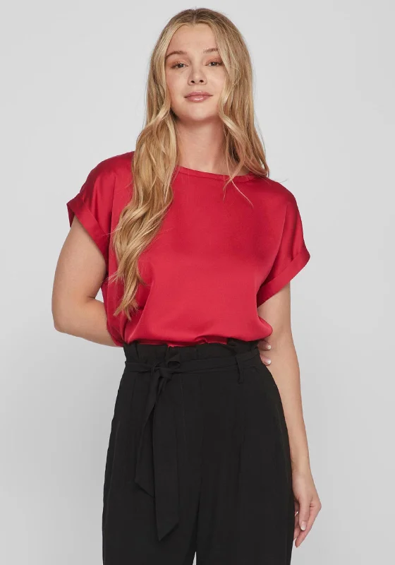 Vila Ellette Satin Top, Love Potion