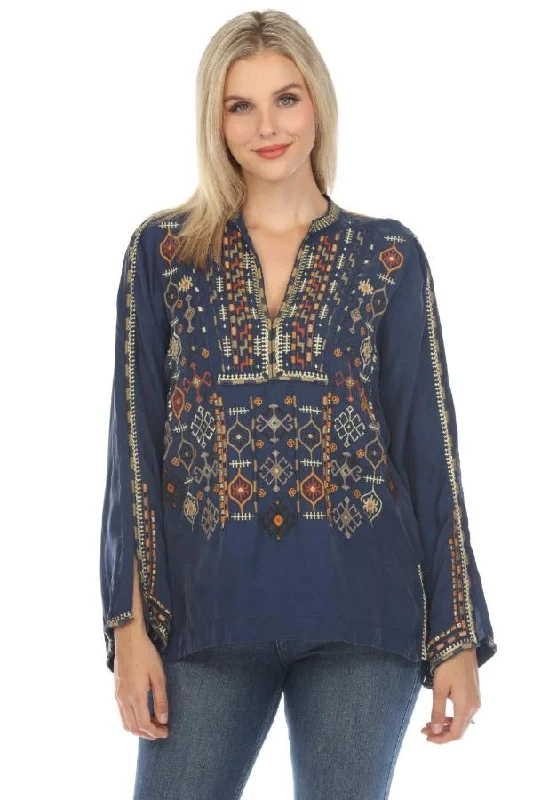 Johnny Was Biya Luca Embroidered Blouse Boho Chic B12323-E *