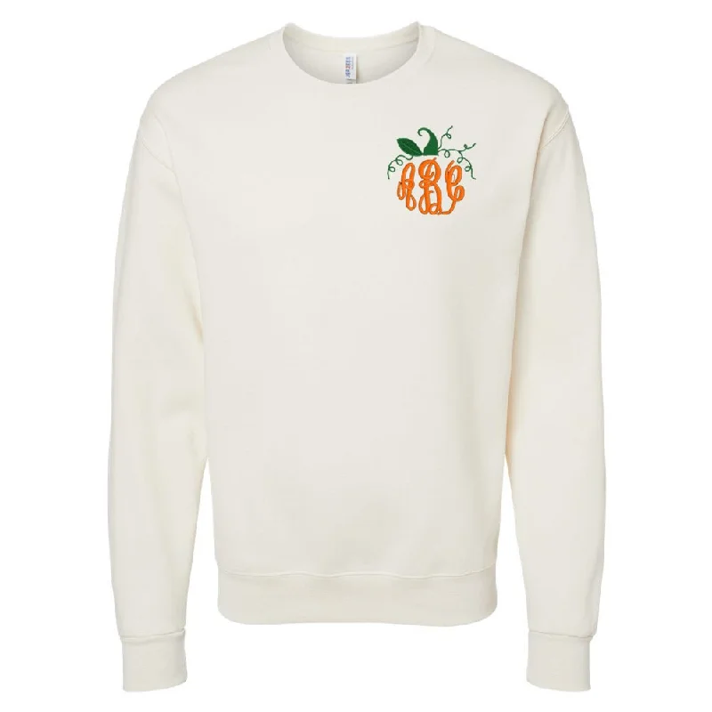 Monogrammed Pumpkin Crewneck Sweatshirt