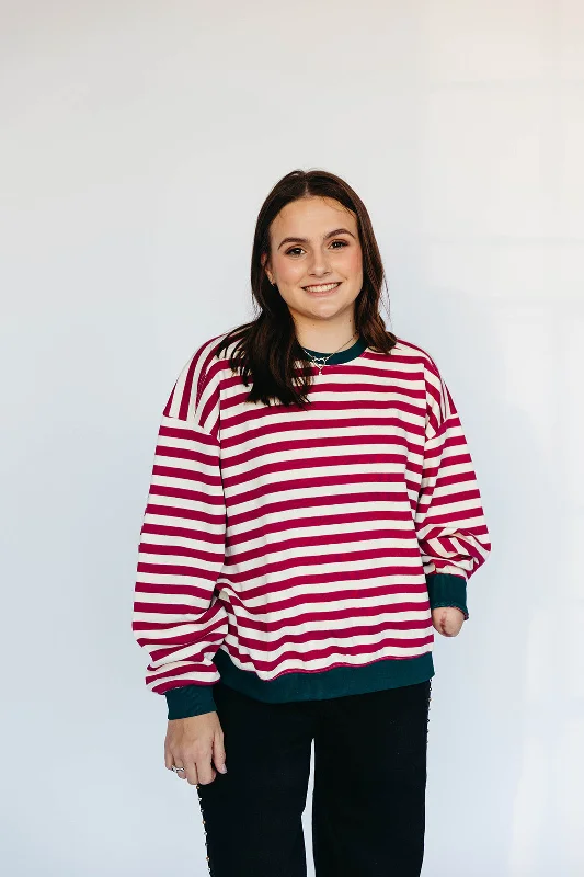 Hanleigh Stripe Top - Magenta