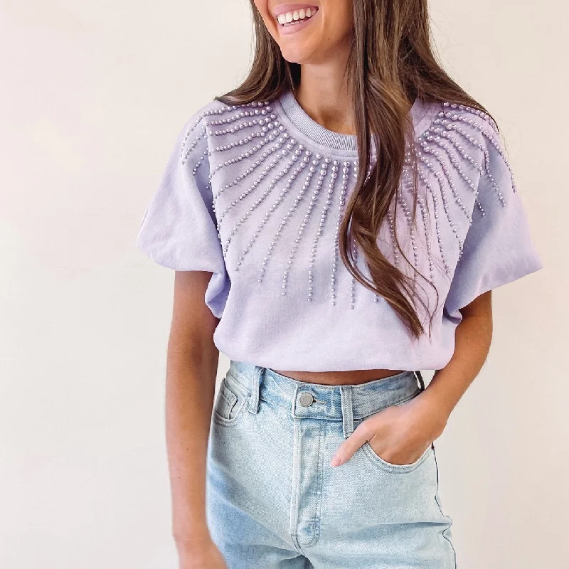 Lavender Pearl Burst Bubble Top - Queen of Sparkles