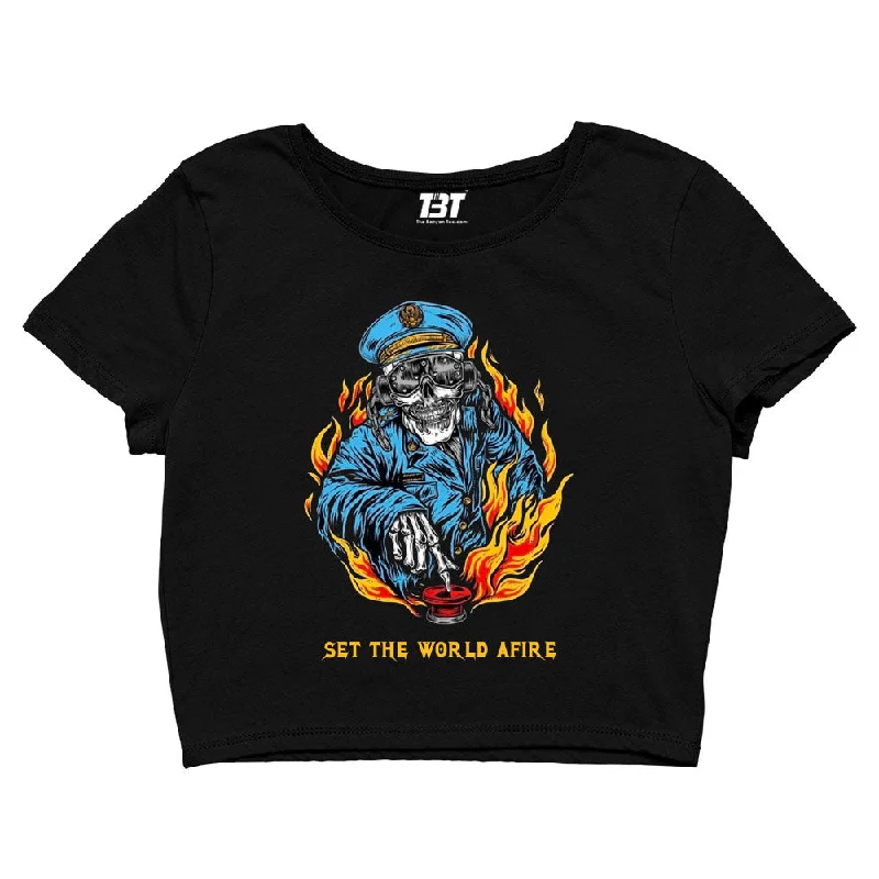 Megadeth Crop Top - Set The World Afire