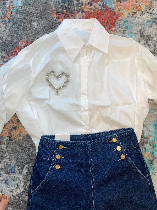 Heart white top