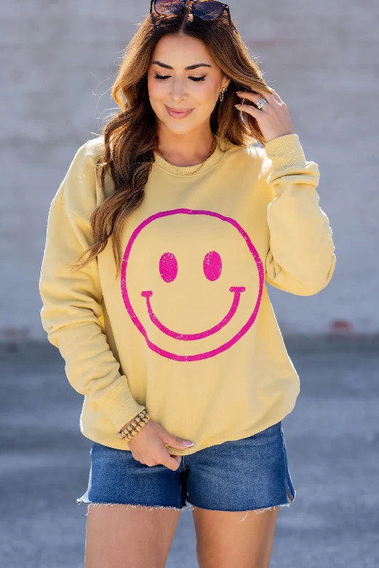 Smiley Face Graphic Crewneck