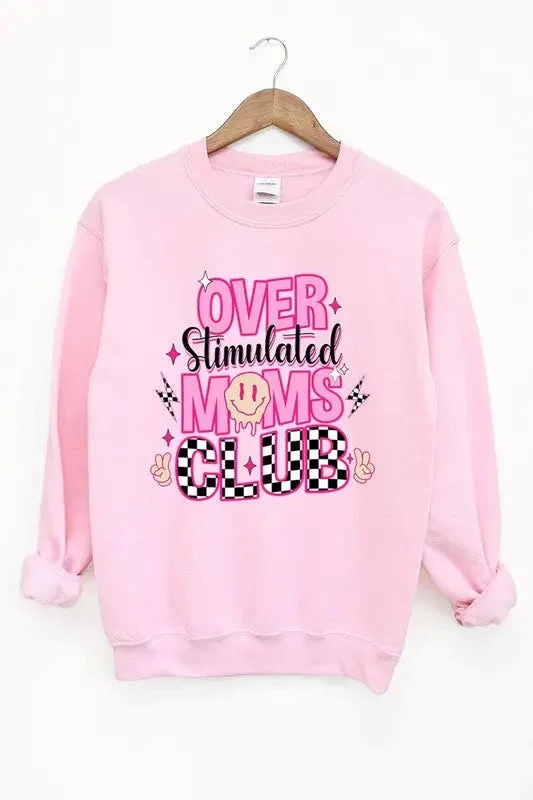 Stimulated Moms Club Graphic Fleece Sweatshirts