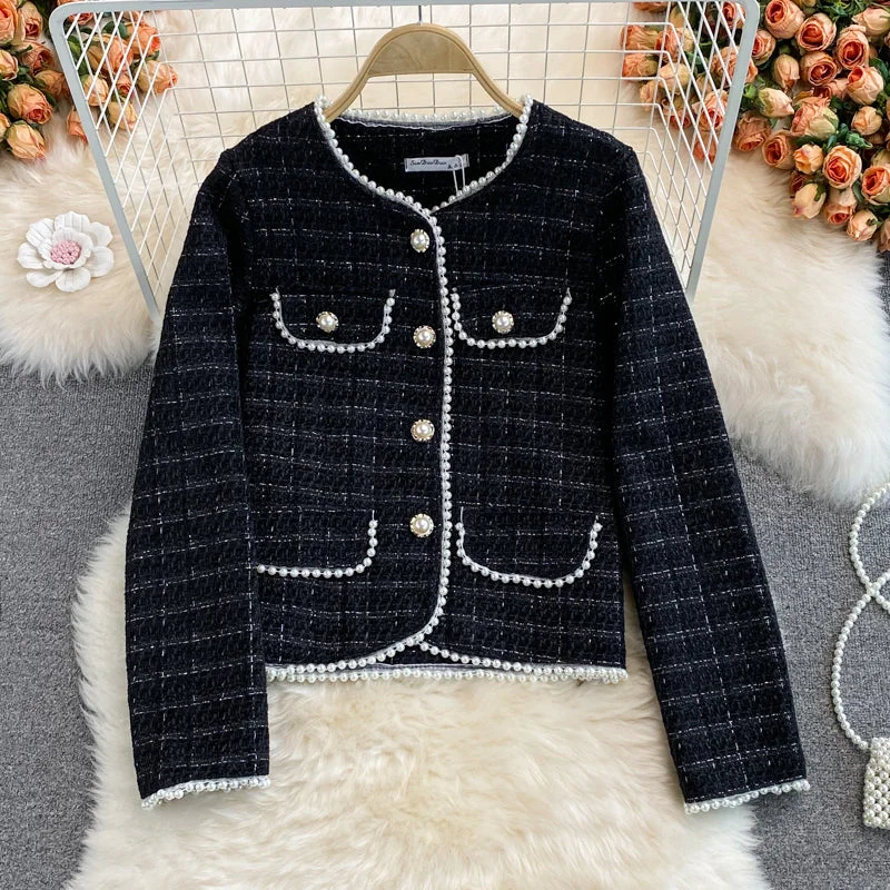 Short coat women's autumn and winter new Korean version casual and versatile  1652