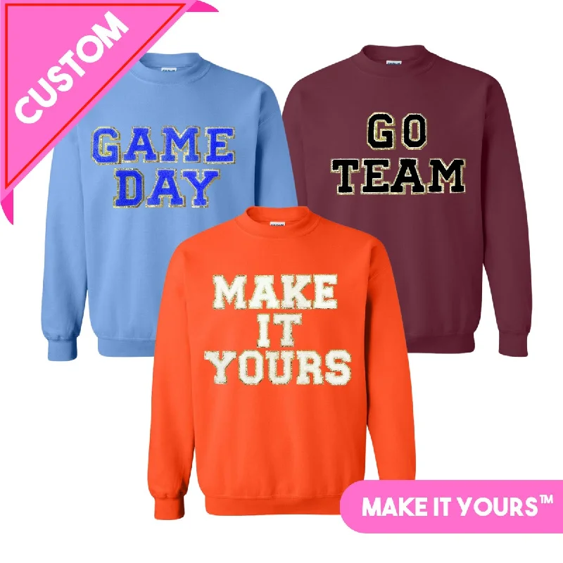 Make It Yours™ Letter Patch Gameday Crewneck Sweatshirt